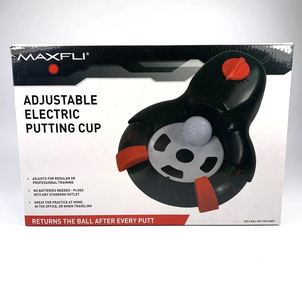 MAXFLI Electric Adjustable Golf Putting Cup w/ Automatic Ball Return New in Box